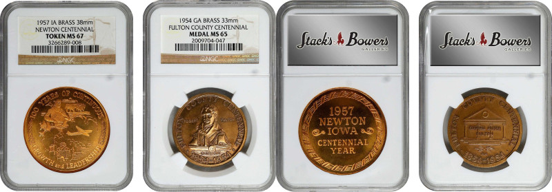 Lot of (2) So-Called Dollars. Brass. (NGC).

Included are: 1954 Fulton County,...