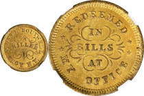 New York--Troy. Undated (1861-1865) Oliver Boutwell. Fuld-890B-31b. Rarity-3. Brass. Plain Edge. MS-66 (NGC).

19 mm.