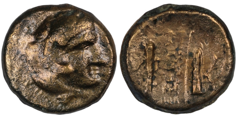 Alexander the Great. (336-323 BC) Æ Bronze. (17mm, 6,02g) Obv: head of Alexander...