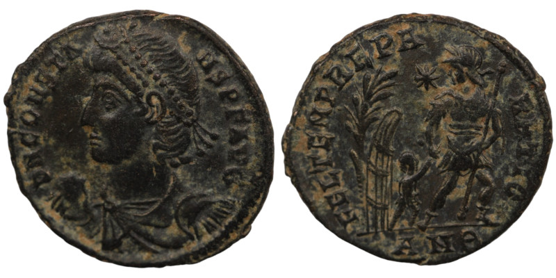 Constantinus II. (337-361 AD). Follis. (20mm, 4,20g) Antioch. Obv: D N CONSTANTI...