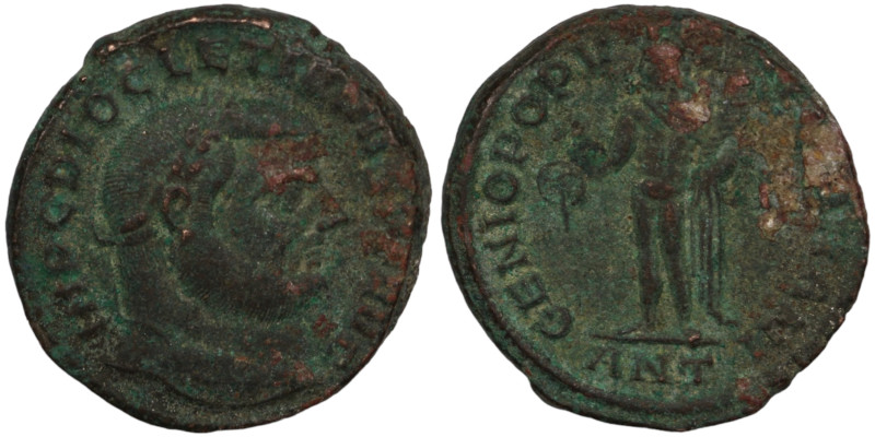 Diocletian. (299 AD). Æ Follis. (26mm, 11,37g) Antioch. Obv: IMP C DIOCLETIANVS ...