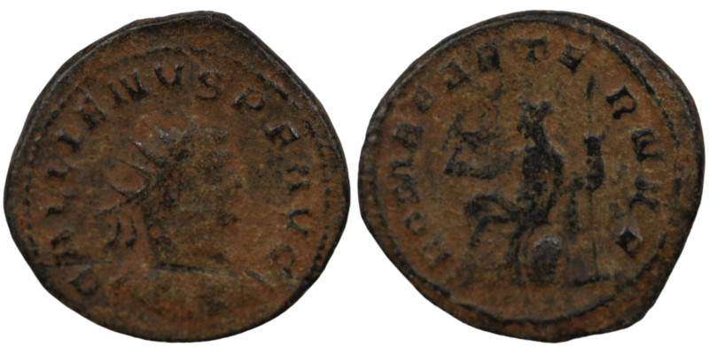 Gallienus. (263 AD). Æ Antoninian. (22mm, 4,28g) Antioch. Obv: GALLIENVS P F AVG...