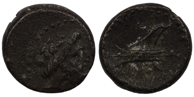 Phoenicia. Arados. (137-51 BC) Æ Bronze. (16mm, 3,70g) Obv: laureate head of Zeu...