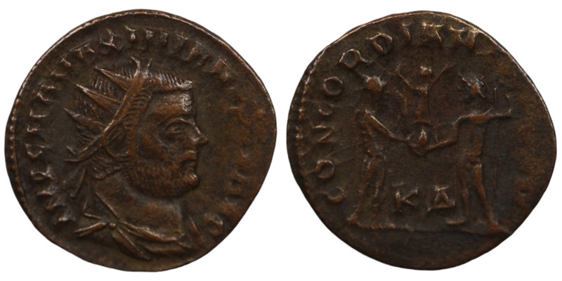 Maximianus. (286-305 AD). Æ Follis. (21mm, 2,27g) Antioch. Obv: IMP C M A MAXIMI...