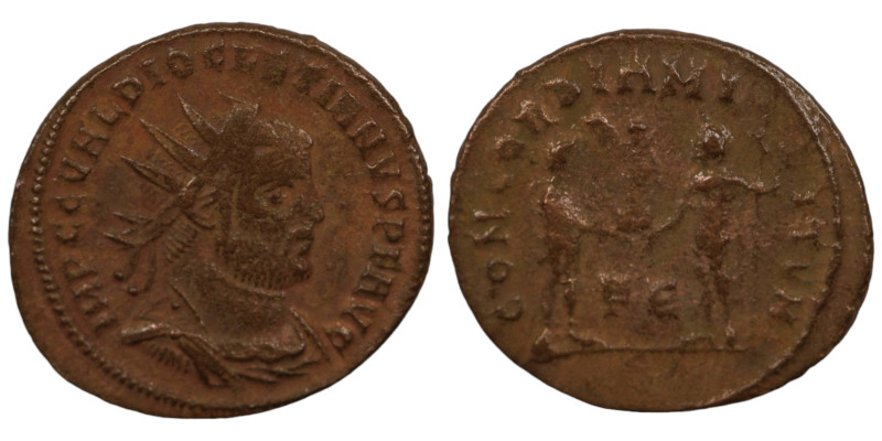 Diocletian. (285 AD). Æ Antoninian. (20mm, 2,99g) Antioch. Obv: IMP C C VAL DIOC...