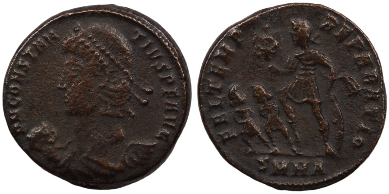 Constantinus II. (337-361 AD). Follis. (21mm, 5,63g) Heraclea. Obv: D N CONSTANT...