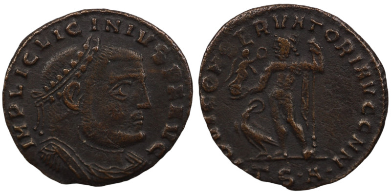 Licinius I. (317-320 AD). Follis. (22mm, 2,85g) Thessalonica. Obv: IMP LIC LICIN...