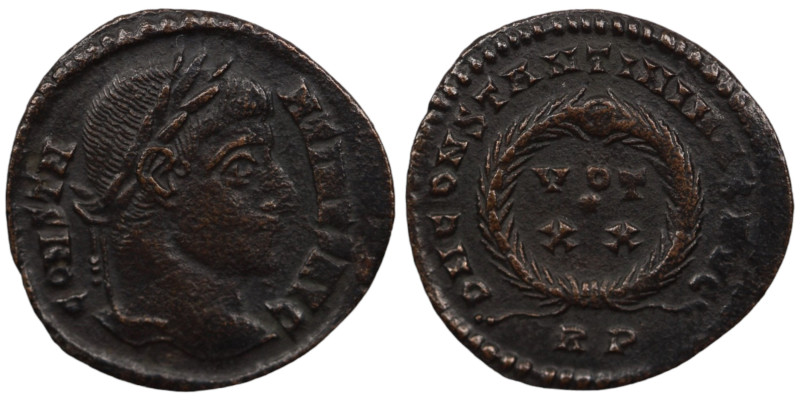 Constantinus I. (307-337 AD). Follis. (20mm, 1,68g) Antioch. Obv: CONSTANTINVS A...