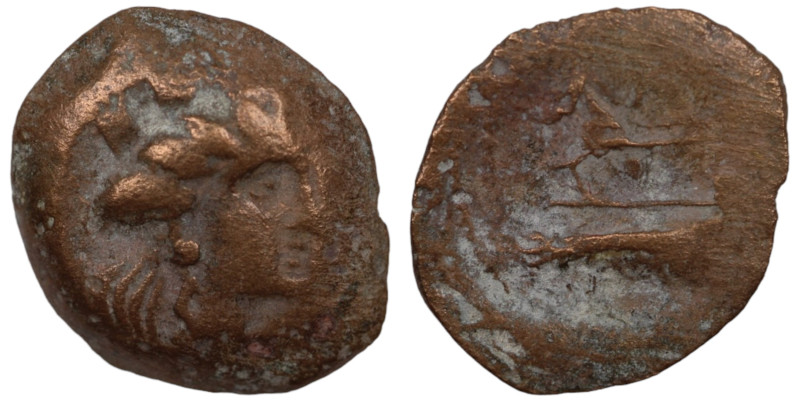 Phoenicia. Arados. (242-166 BC) Æ Bronze. (17mm, 3,60g) Obv: head of Tyche right...