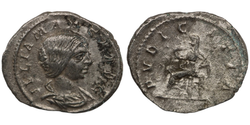 Julia Maesa. (218-222 AD). Denar. (18mm, 2,91g) Rome. Obv: IVLIA MAESA AVG. drap...