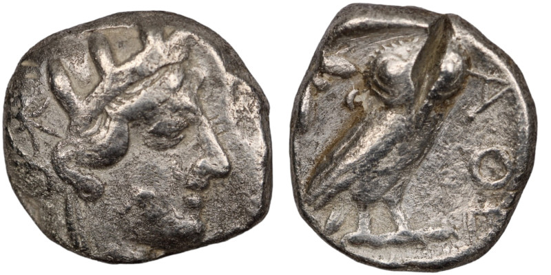 Athens. (454-404 BC). AR Tetradrachm. (23mm, 16,63g) Attika. Obv: head of Athena...