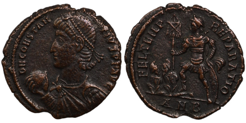 Constantinus II. (337-361 AD). Follis. (22mm, 6,32g) Antioch. Obv: D N CONSTANTI...