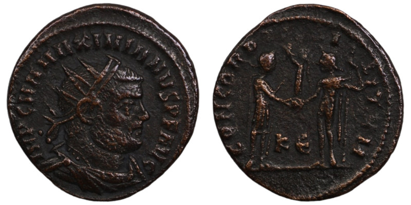 Maximianus. (285-295 AD). Æ Antoninian. (21mm, 3,27g) Antioch. Obv: IMP CMA MAXI...