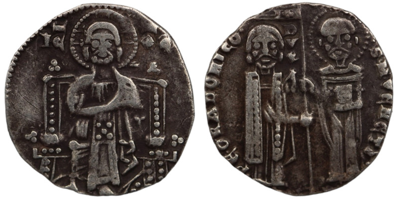 Venezia. Francesco Dandolo. (1328-1339 AD). AR Grosso. (20mm, 1,82g). Obv: Doge ...