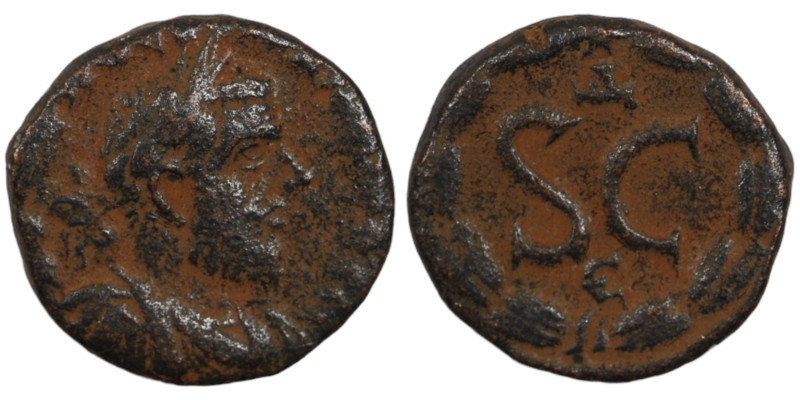 Macrinus. (217-218 AD). Æ Bronze. (17mm, 4,16g) Syria. Antioch. Obv: laureate bu...