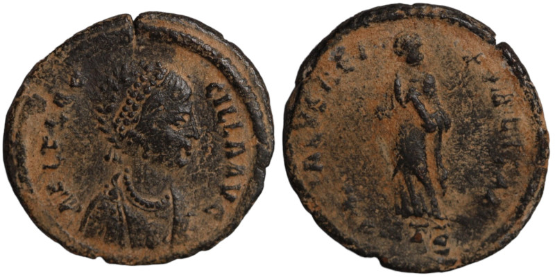 Aelia Flaccilla. (383-388 AD). Follis. (23mm, 3,98g) Antioch. Obv: AEL FLACCILLA...