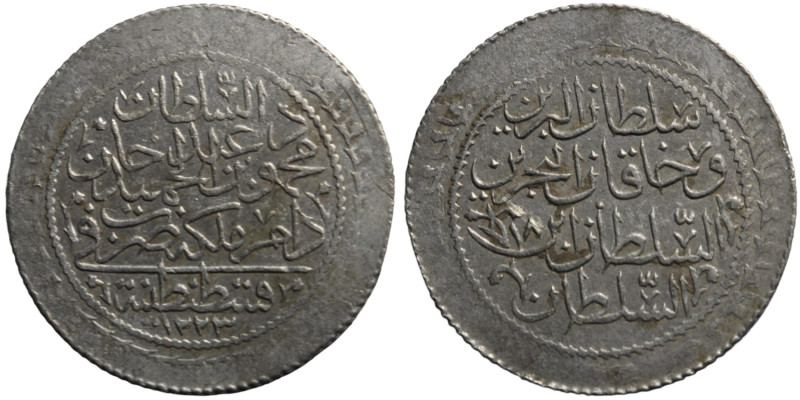 Islamic, Ottoman Empire. Mahmud II (AH 1223-1255 / 1808-1839 AD). 60 Para. Qusta...