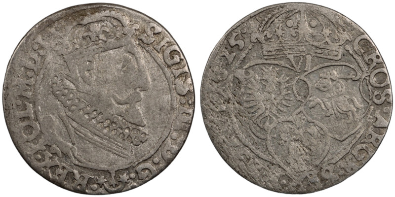 Poland. Sigismund III. Wasa. (1625) 6 Gröscher.