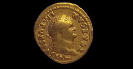 75 d.C. Vespasiano (69-79 d.C). Aureo. Au. 7,11 g. T CAESAR IMP VESPASIAN. Busto laureado a derecha /COS IIII. Toro embistiendo a derecha. Atractiva. ...