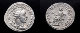 242-3 d.C. Gordiano III (238-244 d.C). Antioquía. Antoniniano. RIC IV Antioquía 210. Ve. 3,59 g. IMP GORDIANVS PIVS FELIX; Busto de emperador con coro...