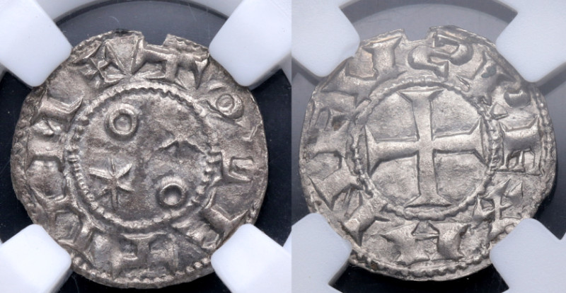 1085-1091. Alfonso VI (1065-1109). Ceca genérica. Tipo soles y estrellas. Dinero...