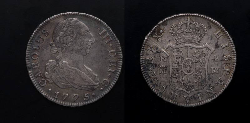 1775. Carlos III (1759-1788). Madrid. 4 reales. PJ. A&C 857. Ag. 13,29 g. MBC. E...