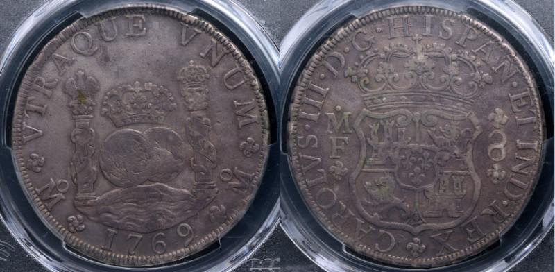 1769. Carlos III (1759-1788). México. 8 reales COLUMNARIO. MF. A&C 1095. Ag. Enc...