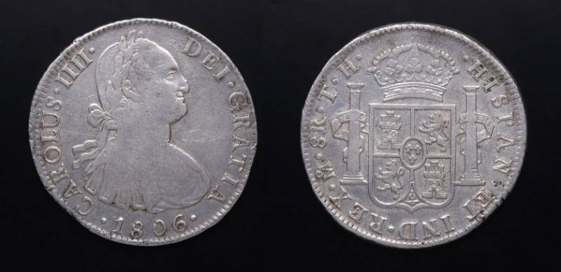 1806. Carlos IV (1788-1808). México. 8 reales. TH. A&C 815. Ag. 26,84 g. MBC / M...