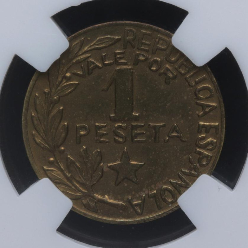 1937. Guerra Civil (1936-1939). Menorca. 1 peseta. A&C 23. Ln. Bella. Brillo ori...