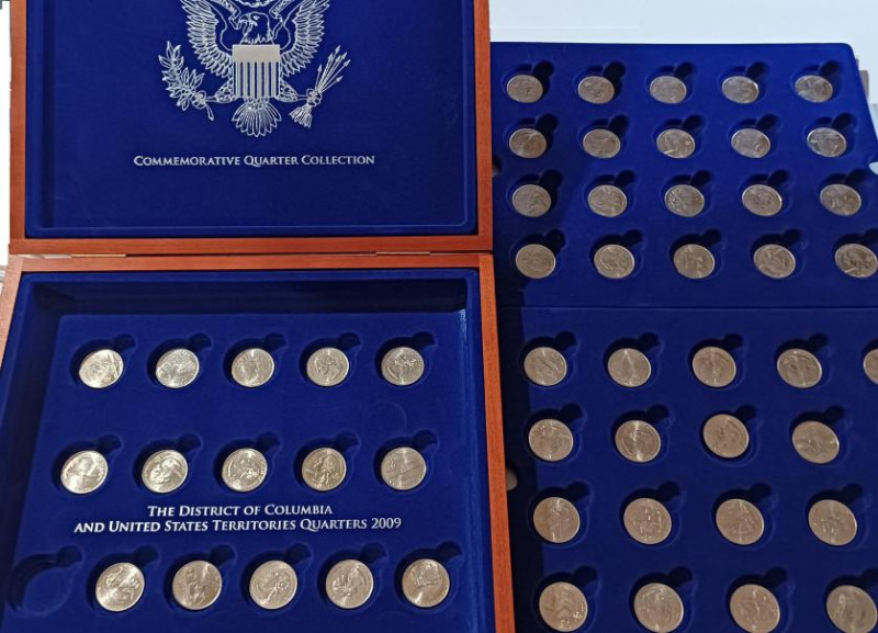 Estados Unidos. 2 estuches de Quarters (24 monedas Die offiziellen National Park...