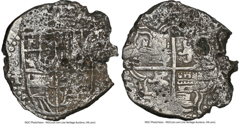 Philip III "Atocha" Cob 8 Reales ND (1618-1621) P-T Genuine NGC, Potosi mint, KM...