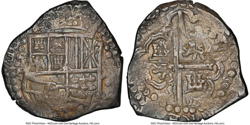 Philip IV Cob 8 Reales ND (1625-1648) P-P AU58 NGC, Potosi mint, KM19a, Cal-Type...