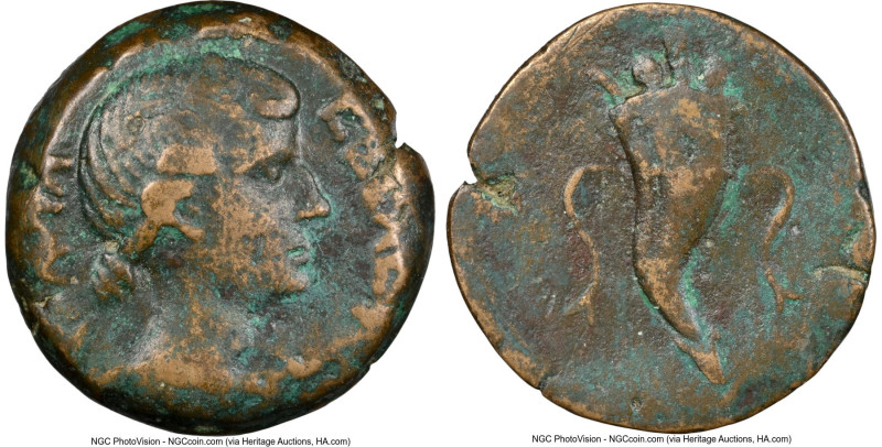 EGYPT. Alexandria. Julia Augusta (Livia), wife of Augustus. AE diobol (26mm, 17....