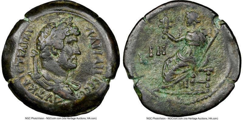 EGYPT. Alexandria. Hadrian (AD 117-138). AE hemidrachm (29mm, 15.83 gm, 12h). NG...