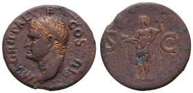 Antike Römer
Münzen Römische Kaiserzeit Caligula, 37-41, As (11,32 g), Rom. Av.: Büste mit Diadem nach links und Umschrift: "M AGRIPPA L F COS III". ...