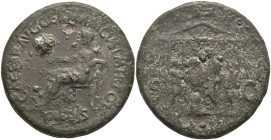 Antike Römer
Münzen Römische Kaiserzeit Caius (Caligula), 39-40, Sesterz (28,98 g), Rom. Av.: Umschrift, darunter PIETAS, Pietas, verschleiert, sitzt...