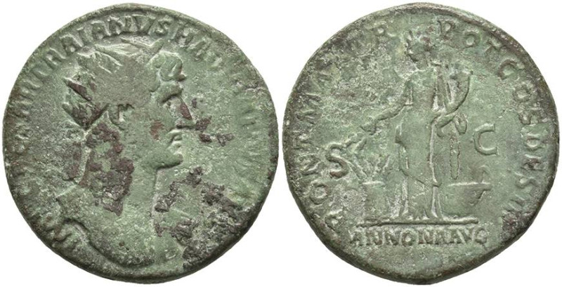 Antike Römer
Münzen Römische Kaiserzeit Hadrian, 119-120, Dupondius (13,31 g), ...