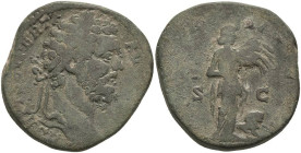 Antike Römer
Münzen Römische Kaiserzeit Septimius Severus, 194, Sesterz (22,95 g), Rom. Av.: Kopf des Septimius Severus mit Lorbeerkranz nach rechts,...