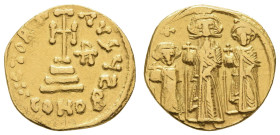 Antike Byzanz
 Herakleios mit Herakleios Constantinos und Heraklonas, 638-641, Solidus (4,06 g), Konstantinopel. Av.: Herakleios mit seinen Söhnen un...