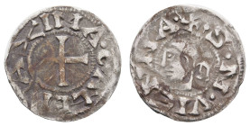 Mittelalter Münzen Mittelalter Ausland
 Frankreich, Vienne, Denar (0,90 g), anonym (12. Jh.). Av.: Kreuz und Umschrift: "MAXIMA . GALL". Rev.: Kopf d...