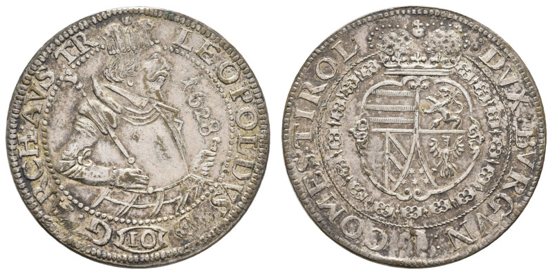 Münzen des Römisch Deutschen Reiches
 10 Kreuzer, 1628, Leopold V., Hall, Dav. ...