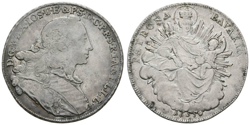 Deutschland bis 1800 Bayern Herzogtum
 Taler (28,03 g), 1755, Maximilian III. J...