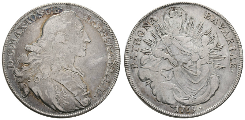 Deutschland bis 1800 Bayern Herzogtum
 Taler, 1769, Maximilian III. Joseph, Hah...