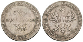 Deutschland bis 1800 Frankfurt Stadt
 Taler, 1796, Dav. 2229, Joseph/Fellner 965b, Hsp., ss.