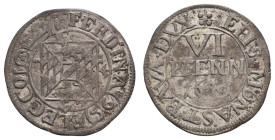Deutschland bis 1800 Münster Bistum
 6 Pfennige, 1641, Ferdinand von Bayern, Schulze 43 a, ss-. 0.77 g.