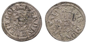 Deutschland bis 1800 Münster Bistum
 3 Pfennige, 1646, Ferdinand von Bayern. Schulze 63, Tuscheziffer auf dem Revers, ss. 0.65 g.