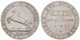 Deutschland bis 1800 Schleswig-Holstein Königliche Linie
 32 Schilling, 1738, Georg II. von Braunschweig-Lüneburg-Calenberg, Dav. 605, Welter 2653, s...