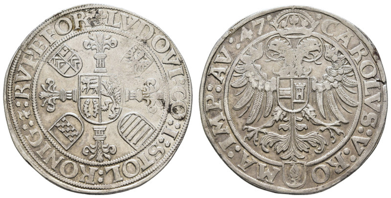 Deutschland bis 1800 Stolberg Grafschaft
 Taler (28,49 g), 1547, Ludwig II., Au...