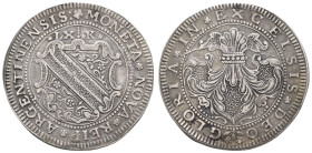 Deutschland bis 1800 Strassburg Stadt
 Gulden = 60 Kreuzer (19,46 g), nach 1668. Av.: Stadtwappen, darüber "*LX:*K*" und Umschrift: "*MONETA. NOVA. R...
