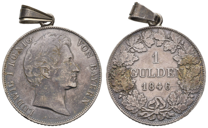 Deutschland 1800-1871 Bayern
 Gulden, 1846, Ludwig I. Karl August, AKS 78, mit ...